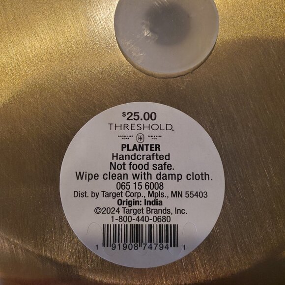 Threshold Gold Metal 9.5” Planter - Picture 7 of 8